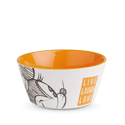 Image of Egan Minnie Live Laugh Love Bowl Orange, Multicoloured, S