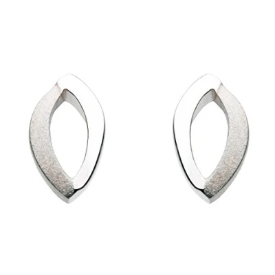Image of Dew Sterling Silver Open Loop Stud Earrings