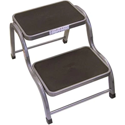 Image of Streetwize SWTT110 Double Caravan Step Powder Coated Steel Stepper, Non Slip Trailer, Motorhome Steps