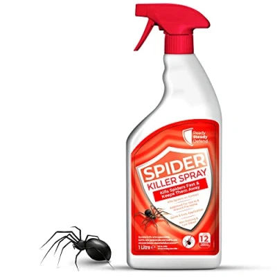 Image of Spider Repellent Spray 1L Low Odour Long Lasting Protection for Indoor &amp; Outdoor Use Approved Home Effective on All Surfaces and Textiles Easy to Apply Formula
