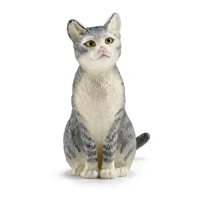 Image of SCHLEICH 13771 Cat, sitting Farm World Toy Figurine for children aged 3 8 Years