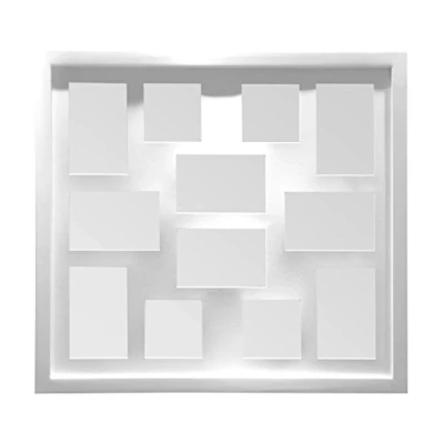 Image of Premier Housewares Multi Photo Frame for 12 Photos, White