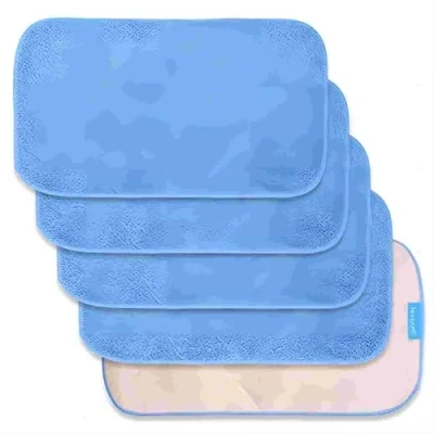 Image of KEEPOW 5 Pack Microfiber Mop Refills Compatible with MR. SIGA Professional Cloth, Wet &amp; Dry Mopping, Double Side Use