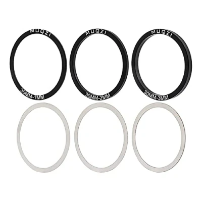 Image of LOVIVER 24/29/30mm 6Pack Spacer Crankset Shim Washers Parts Crank Bottom Bike Bracket for BB86 91 92 PF30 BB30, 30mm
