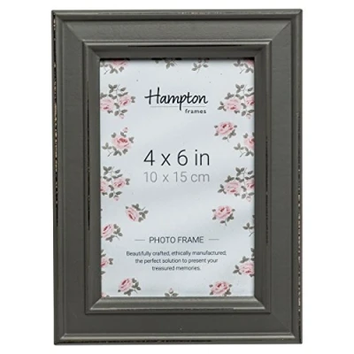 Image of Hampton Frames PALOMA 4x6 (10x15cm) Grey Picture Photo Frame Glass PAL301946G