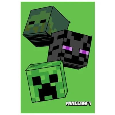 Image of Jerry Fabrics Minecraft The Mobs Fleece Blanket 150 x 100 cm for Kids Boys Bedroom Accessories Throw Children