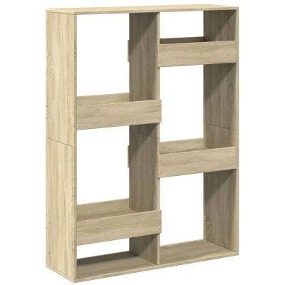 Image of vidaXL Bookcase Sonoma Oak 100x33x135 cm Engineered Wood
