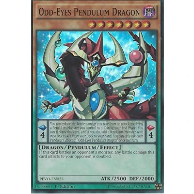 Image of yu gi oh YuGiOh PEVO EN023 1st Ed Odd Eyes Pendulum Dragon Super Rare Card Single