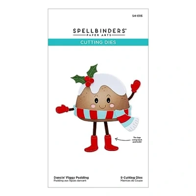 Image of Spellbinders Dancin&#039; Figgy Pudding Etched Dies from The Christmas Collection