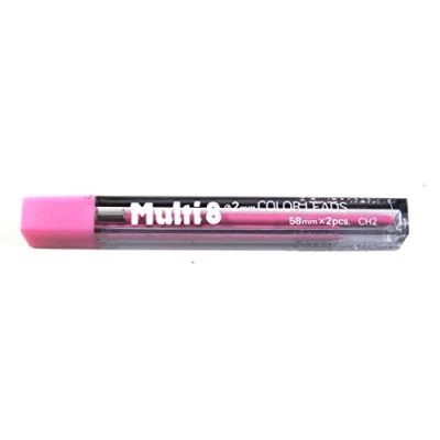 Image of Pentel Multi 8 2mm Pink Coloured leads (CH2 P) for PH series colour automatic pencil (2 per tube)