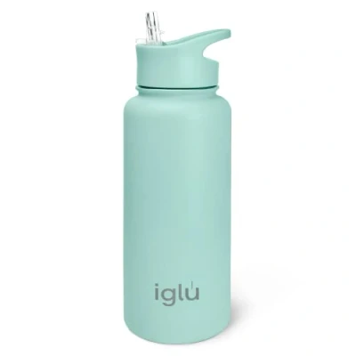 Image of iglu Reusable Water Bottles Premium Double Walled Stainless Steel 1L Vacuum Insulated 24 Hours Cold &amp; 12 Hot Sweatproof BPA Free Great His Her Eco Friendly Gift (Ocean Teal, 1L)