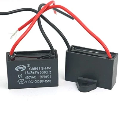 Image of DollaTek 2Pcs CBB61 1.8uF 450V AC 50/60Hz Air Conditioner Fan Motor Running Capacitor