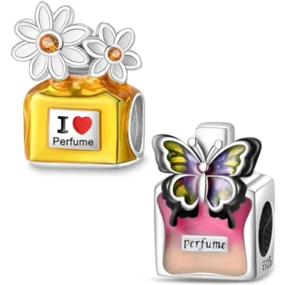 Image of LNQOBU 925 Sterling Silver Charms for Bracelets and Necklaces Clip/Stopper Beads Pendants Jewelry Gifts Women