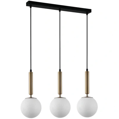Image of Italux Lighting Ravena Modern 3 Light Bar Pendant Ceiling Light, E27 ITLPND 2324 3L Gd+Opa