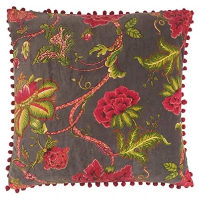 Image of Riva Home Taronga Polyester Filled Cushion, Charcoal, 50 x 50cm (20&quot; 20&quot;)