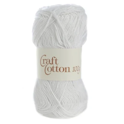 Image of James Brett Craft Cotton Traditional Crochet Dishcloth Knitting Yarn 10 x 100g (White)