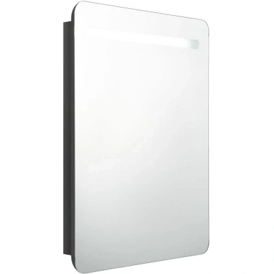 Image of vidaXL LED Bathroom Mirror Cabinet Shining Black 60x11x80 cm