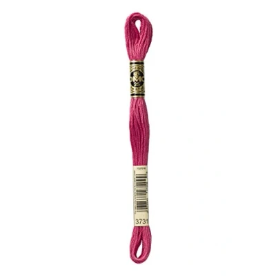 Image of DMC 117MC 3731 Embroidery Floss, Cotton, Pink, 8 Metres