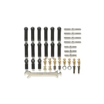 Image of TAMIYA 300054539 54539 Replacement Part TT 02B Left/Right Threaded Rod Set