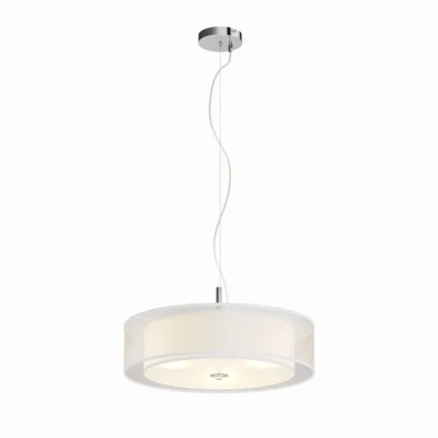 Image of Lindby Pikka fabric pendant light for E27 LED bulbs