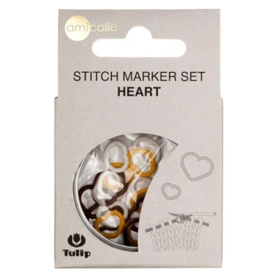 Image of Tulip Stitch Markers, Yellow, White, Brown, M/M/L
