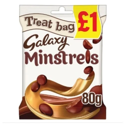Image of Galaxy Minstrels Chocolate Treat Bag 80g x Case of 20