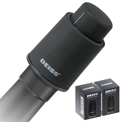 Image of Deiss LUX [2 PCS] Wine Bottle Stopper, Reusable Stoppers for Bottles, Vacuum Preserver with Date Markers Saver to Keep Really Fresh, Best Gift Accessories