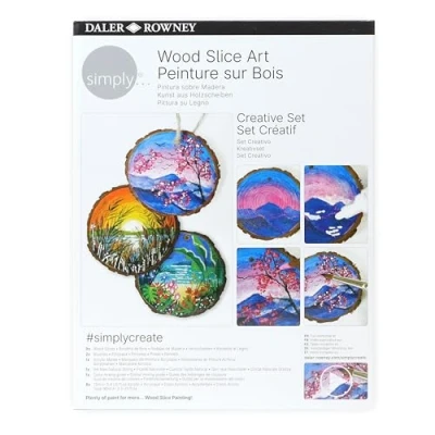 Image of Daler Rowney Simply Wood Painting Creative Set, DIY, Fun Activity, Make Your Own Art, Ideal as Gifts for Entry Level Artists &amp; Hobbyists