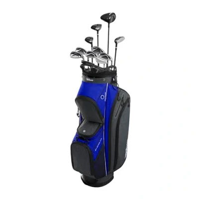 Image of Wilson Golf Clubs, Player Fit Complete Set, Incl. Cart Bag Bag, Graphite, For Men