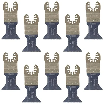 Image of 10 x SabreCut SP44F_10 44mm Fast Fit Fine Tooth Wood Blades Compatible with Dewalt, Stanley, Black and Decker, Bosch, Fein, Makita, Milwaukee, Parkside, Ryobi, Worx Multi Tool Accessories