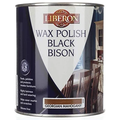 Image of Liberon Wax Polish Black Bison Paste Georgian Mahogany 1 Litre