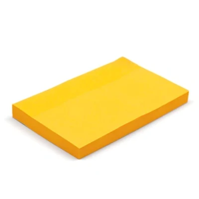 Image of Evergreen Goods 3 Pads x Bright Orange Coloured Sticky Post Notes Removable Self Adhesive 100 Sheets per pad 76 127 mm (3&quot; 5&quot;) Reminders, to Do, Memo