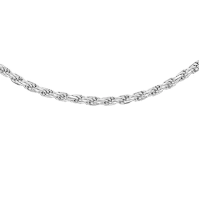 Image of Tuscany Silver Women&#039;s Sterling 1.8 mm Diamond Cut Rope Chain Necklace of Length 51 cm/20 Inch