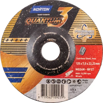 Image of Norton Quantum 3 Grinding Disc 115 X 7.0 22MM NQ24P BF27