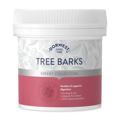 Image of Dorwest Tree Barks Powder for Dogs and Cats, 100g, Slippery Elm Soothes Digestion &amp; Upset Tummies, Eases Discomfort, Natural Formula