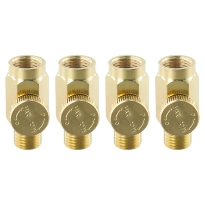 Image of Inline Regulator Adjustable Air Pressure Valve Tool in Line Flow Valves Tool, 4PCS 1/4 NPT Regulator, Premium Brass, Compressor