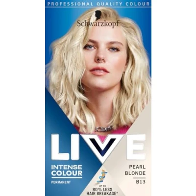 Image of Schwarzkopf LIVE B13 Pearl Blonde Permanent Light Hair Dye