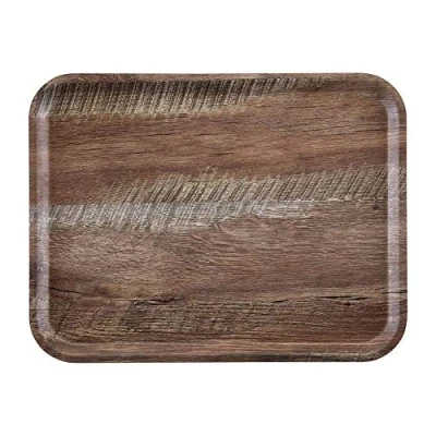 Image of Cambro Wood Grain Tray Madeira Dark Oak 360x460mm