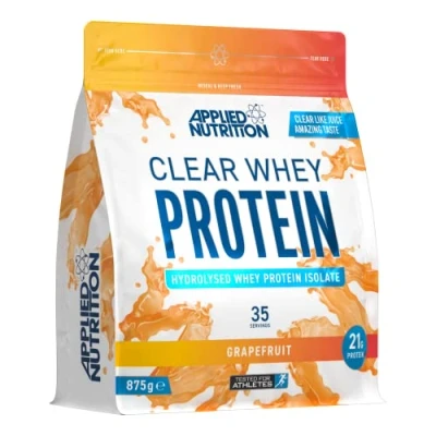 Image of Applied Nutrition Clear Whey Isolate Protein Isolate, Refreshing High Powder, Fruit Juice Style Flavours (Grapefruit) (875g 35 Servings)