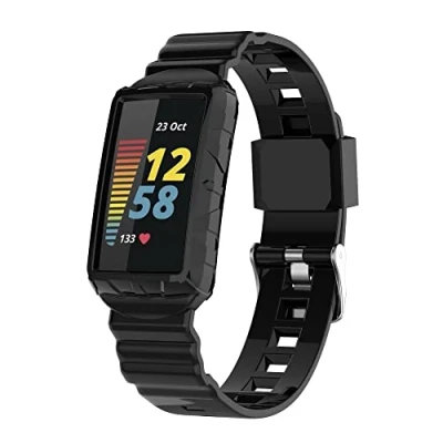 Image of INF Bracelet compatible with Fitbit Charge 6/4/4 SE/3/3 SE, silicone strap, watch straps, replacement strap for women and men