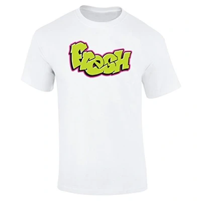 Image of Mens Fresh Graffiti Spray Prince Style T Shirt White (L)