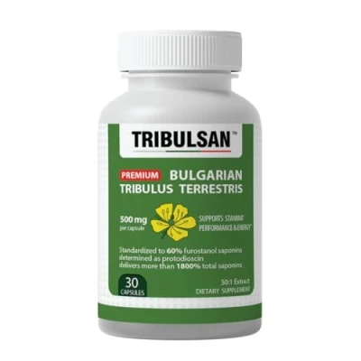 Image of Tribulsan 500 mg 90% Saponins Food Supplement Bulgarian Tribulus Terrestris, 30 Count (Pack of 1)