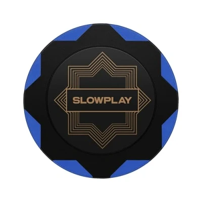 Image of SLOWPLAY Nash Clay Poker Chips, 14 Grams Heavyweight Composite, 40mm Large Chips in Bulk, Pack of 50 Blue Without Denomination