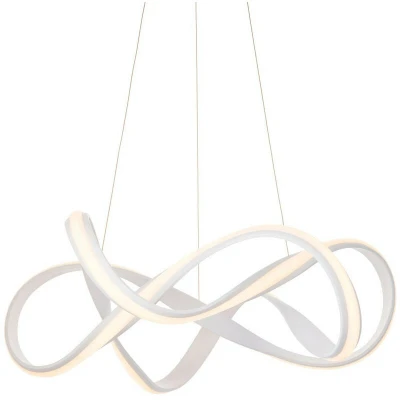 Image of Synergy LED Ceiling Pendant Textured White &amp; Silicone