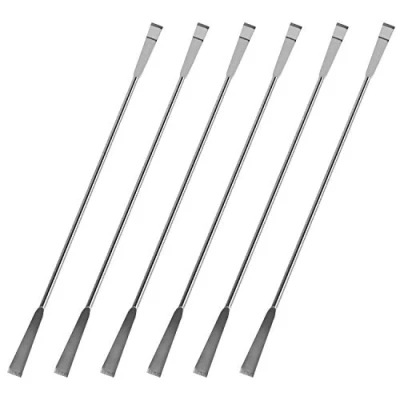 Image of QWORK® Stainless Steel Laboratory Micro Spatula, for Powders Gel Cap Filler, 6 Pack 7 7/8