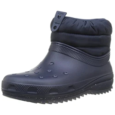 Image of Crocs Women&#039;s Classic Neo Puff Shorty Snow Boot, Navy, 5 UK