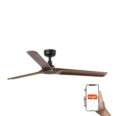 Image of Heywalnut Large 3 Blade Matt Black Tuya Smart System