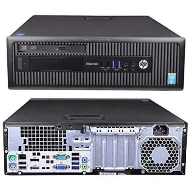 Image of Windows 10 HP 800 G1 SFF Intel Core i5 4570 Desktop PC Computer 8GB DDR3 480GB SSD 300Mbps Wi Fi (Renewed)