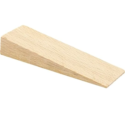 Image of WAGNER Door Wedge/Doorstop Wood 4pcs. Set 70 x 22 12 mm, Wooden Wedge Made of Solid Beech Wood, to be Pushed Underneath Doors, Protects Door, Wall and Furniture 15690004