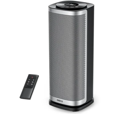 Image of Dreo 16 Inch Electric Heater, 1800W Energy Efficient Space Heaters with Thermostat, 70 Oscillating Remote Control 3 Mode Tip over &amp; Overheat Protection, Silent Ceramic Fan Heater for Home, Solaris H2